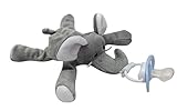 CuddlesMe Pacifier with Detachable Plush Elephant – Made from 100% BPA, Latex, and Phthalate Free Silicone – FDA Listed Medical Device – For Boys and Girls 6 Months and Up