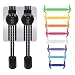GTQ Elastic No Tie Reflective Shoe Laces with Waterproof Rubber Flat Running Shoelace (Pack of 2) for Kids & Adults. Great for Runners, Adults,Children, Older Generation,Athletes primary