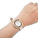 Dictac Alloy Case Leather Strap Waterproof Japanese Movement Watch (pink)
