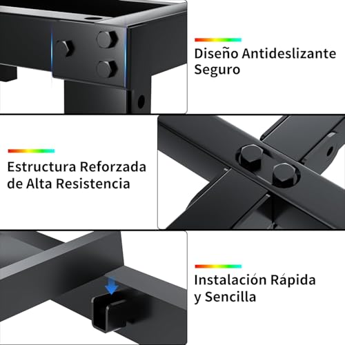 INICO Base de Cama Individual, Marco de Cama Metálico con Metal, Recamara Individual con Cabecero de Metal,Bases Cama con Soporte Lamas Metálicas con 1 Salidas de CA y 1 USB y 1 Type-c 190m*96cm*36cm
