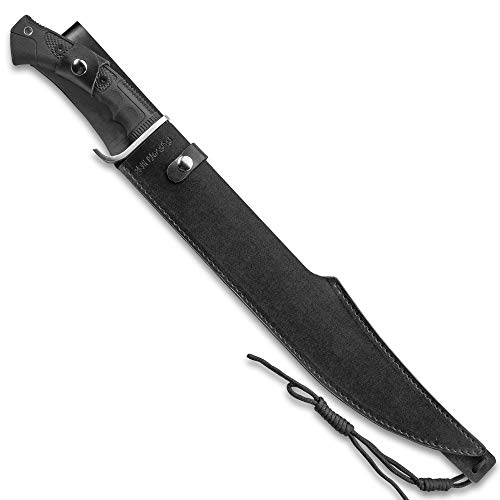 Honshu Spartan Sword and Sheath - 7Cr13 Stainless Steel Blade, Grippy TPR Handle, Stainless Steel Guard - Length 23"