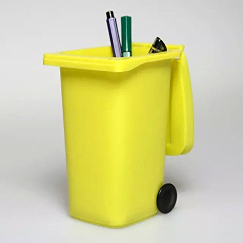 New Mini Wheelie Bin Novelty Desk Tidy Desktop Stationery Organiser Pen