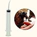 Fencia 4pcs Disposable Dental Irrigation Syringe Hand Pet Feeding Syringe for Birds Dogs with Curved Tip 12CC (10 ml Capacity)