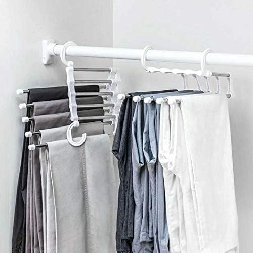 Yuikled Multi Layers Hangers Closet Jeans Trousers Storage Organizer Rack Standing Shelf Units