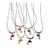 Fun Express - Acrylic Dolphin Necklace W/ Jewel Eye - Jewelry - Necklaces - Necklaces - Novelty - 12 Pieces