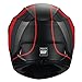 TRIANGLE Full Face Matte Street Bike Motorcycle Helmet [DOT] (Medium,Matte Black/Red)