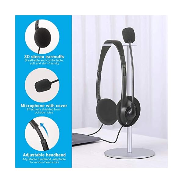 TINGDA-USB-Computer-Headset-Lightweight-PC-Headset-with-Microphone-Noise-Cancelling-Wired-Headphones-Business-Headset-for-Skype-Webinar-Cell-Phone-Call-Center-Clear-Chat-Ultra-Comfort TINGDA USB Computer Headset, Lightweight PC Headset with Microphone Noise Cancelling, Wired Headphones Business Headset…
