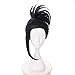 Ani·Lnc Black Cosplay Wigs Clip on Ponytail Heat Resistant Party Wigs with free cap