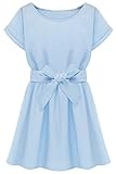 ACHICGIRL Women's Flattering A Line Solid Printed Skater Dress