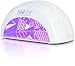 NailStar Professional 12W LED Nail Dryer Nail Lamp for Gel Polish with 30sec, 60sec, 90sec and 30min Timers (White)