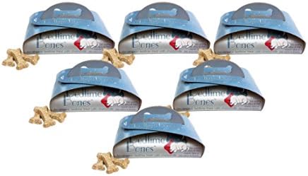 Bedtime Bones, Organic Dog Bone Treats with Chamomile to Help Your Dog Sleep (6 pack)