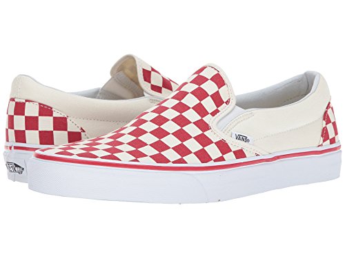 red white slip on vans