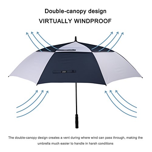 image for G4Free 62 Inch Automatic Open Golf Umbrella Extra Large Oversize Doubl