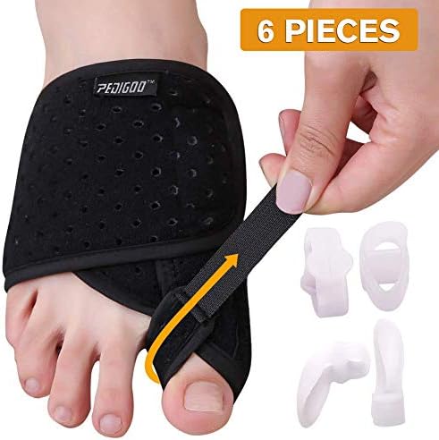 Bunion Corrector Bunion Relief Kit (Bunion Splints, Gel Toe Protect Separator Sleeves, Toe Separators) for Hallux Valgus-Day/Night Time Support for Men Women (M-L (Size 4-7))