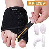 Bunion Corrector Bunion Relief Kit (Bunion Splints,Gel Toe Protect Separator Sleeves&Toe Separators) for Hallux Valgus-Day/Night Time Support for Men&Women