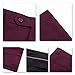 Men's Slim Fit 3 Piece Suit One Button Blazer Tux Vest & Trousers Dark Red