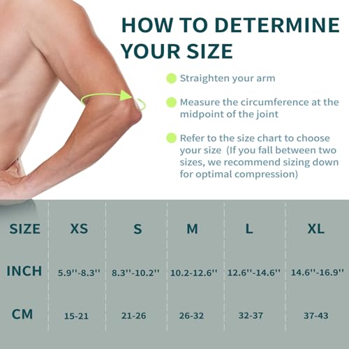 Elbow Compression Sleeve (1 pair),Elbow Brace for Tendonitis and Tennis Elbow,Elbow Support Golfers, Arthritis, Bursitis. Elbow Pain Relief,Weightlifting, Fit for Men & Women