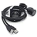 USB Panel Flush Mount Cable - Rerii 1 Meter 3ft Dual USB 3.0 Extension Mount, Dash Mount, Flush Mount, Panel Mount Cable, for Car, Boat, Motorcycle