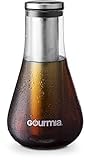 Gourmia GCM9850 Cold Brew Coffee Maker Gourmet Iced Coffee Maker With Removable Steeping Column, Airtight Design For The Freshest Brew 1.5 Liter Capacity