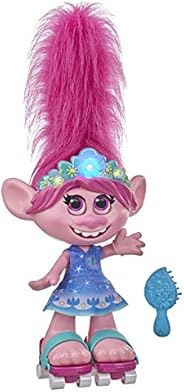 DreamWorks Trolls World Tour Dancing Hair Poppy Interactive Talking Singing Doll with Moving Hair, Toy for Gir