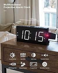 Projection Alarm Clock on Ceiling,Digital Clock for