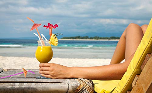 Hawaii Party Set,10 Leis,10 Flower Clips,20 Umbrella Straws - Thumbnail 3