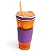 ELEGIANT 500ml 2in1 Travel Snack Drink Cup Bottle Container Lid Straw for Adult Kids Cinema sport