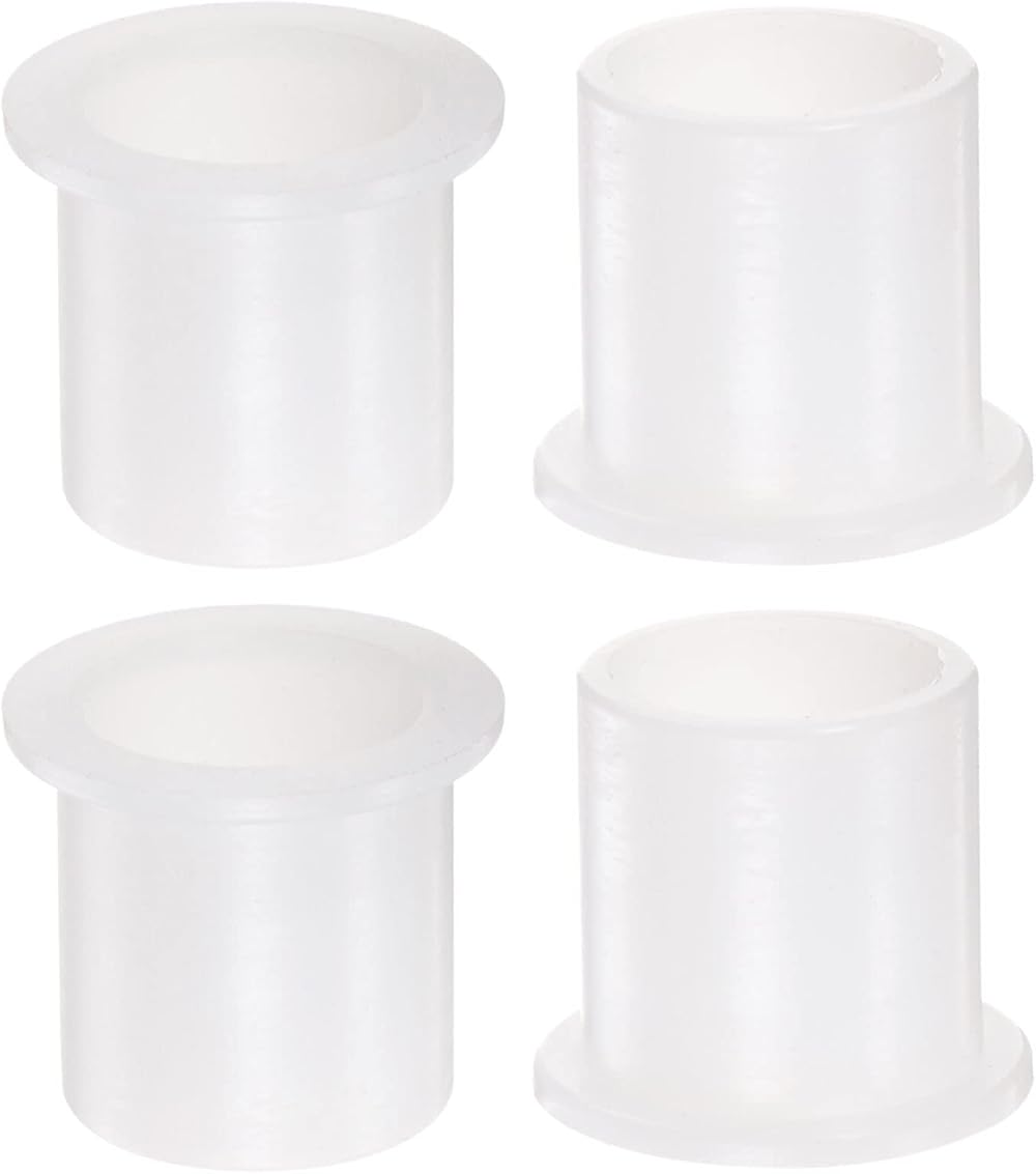 sourcing map 4pcs Flanged Sleeve Bearings 20mm Bore 24mm OD 26mm Nylon Bushings