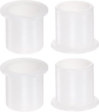 sourcing map 4pcs Flanged Sleeve Bearings 20mm Bore 24mm OD 26mm Nylon Bushings