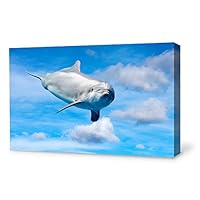 Canvas Wall Art Lovely Dolphin Canvas Prints Home Artwork Decoration for Living Room,Bedroom - 12x18 inches