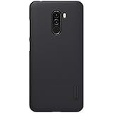 for Xiaomi Pocophone F1/Poco F1 Case,Nillkin [with Kickstand] Slim Thin Shield Anti Fingerprints Hard Matte PC Case Back Cover for Xiaomi Pocophone F1/Poco F1 Mobile Phone case (Black)