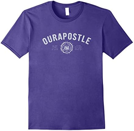 Mens Our Apostle Hebrews Religious Jesus Christian T-Shirt Large Purple