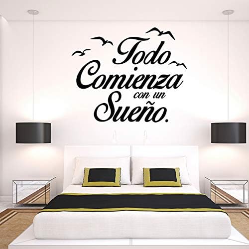 Pegatinas Cita En Espanol Sueno Con Pajaros Voladores Letras