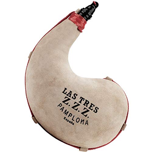 Curved bota Bag Latex 1,5 Liters. Leather Canteen