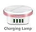 USB Wall Charger 4 Port Desktop Charging Station Multiple USB Wall Charger USB Hub Charging Bedside Lamp LED Night Light for All Other USB Enabled Device