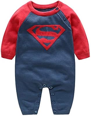 Baby Teddy Autumn And Winter Children S Clothing Male Child Cartoon Superman Sweater Knit Jumpsuit A Buy Online At Best Price In Uae Amazon Ae