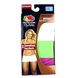 FRUIT OF THE LOOM WOMENS PLUS SIZE SEAMLESS BOY SHORTS 3-PK (10, Green)