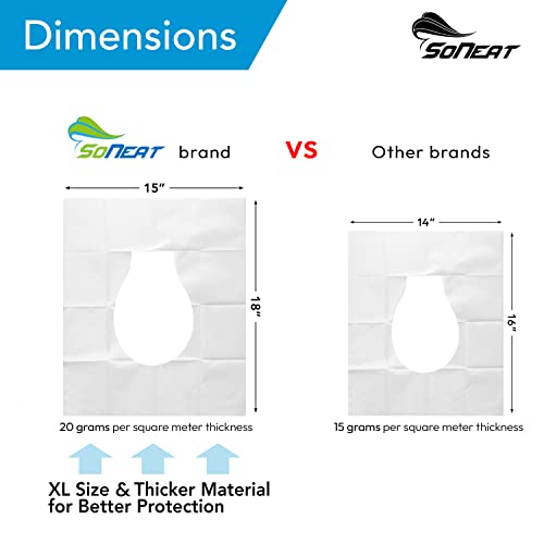 SoNeat Disposable Toilet Seat Covers 150 CT of XL Thick Flushable
