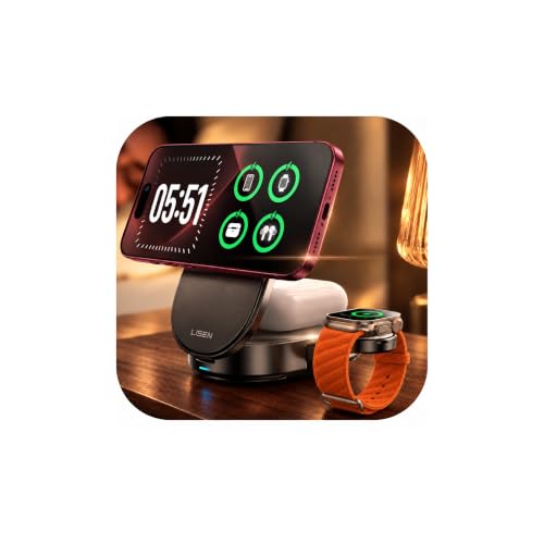 LISEN Qi2 3-in-1 Charging Station