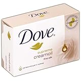 Dove Beauty Bar Supreme Cream Oil Fine Silk Soap 4.75 Oz / 135 Gr (Pack of 12 Bars)