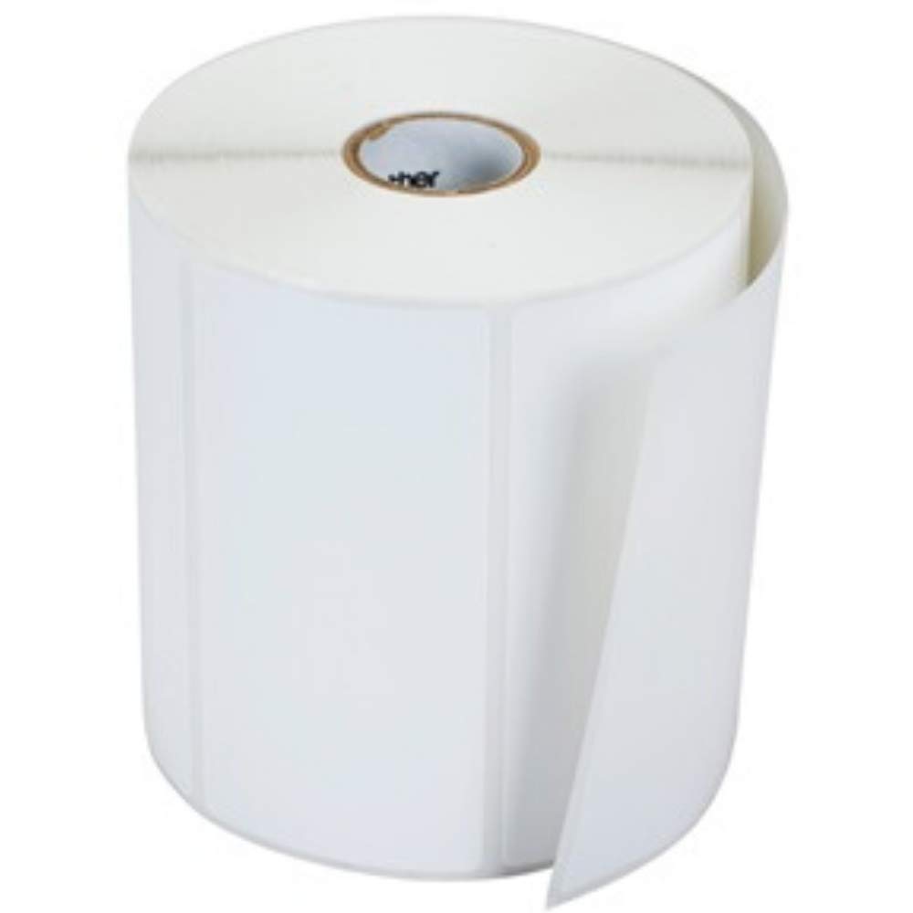 Brother RD005U1S Etiquetas troqueladas estándar, papel blanco, 4 pulgadas x 3 pulgadas, multiusos, térmica directa, 980 etiquetas/rollo, 8 rollos, 7840 etiquetas en total
