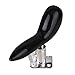 Yibuy Black Color Silver Plating Stem Base Bassoon Hand Saddle Rest Holder with 4 Original Screws
