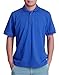 HDE Men's Polo Shirt Short Sleeve Classic Pique (Blue, Large)