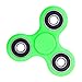 Tri Fidget Hand Spinner - fidget work Ultra Fast Bearings - Finger Toy, Great Gift (SILVER-GREEN)