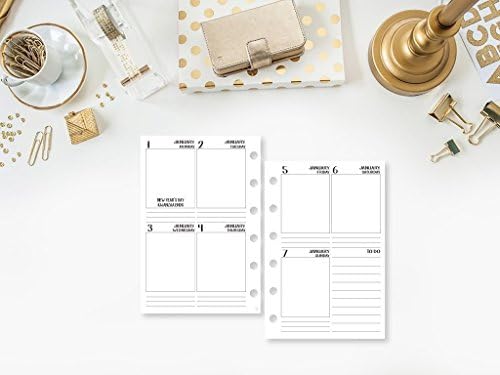 2018 Week on 2 page Vertical Calendar Bundle by CityGirl Planners | Pocket size- 3.2″ w by 4.7″ h | Week on 2 page | (binder not included, refills only)
