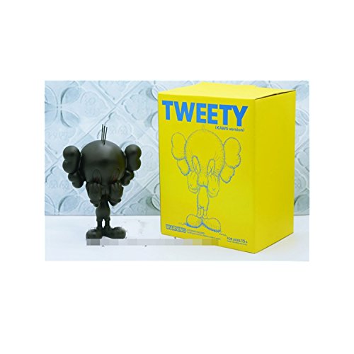 KawJumbo Yellow Bird 8 inch KAWS BFF Dissected Companion Original Fake Art Toys Action Figure Figurine Plush Doll Toy Model Statue Accessories Collection Morden Gift for Boyfriend with Retail Box