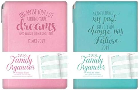 Tallon 2019 A6 Family Organiser Diary and Pen Soft Cover - Pink