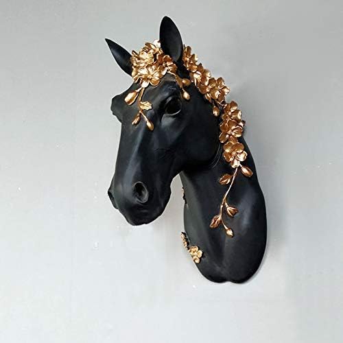 Ornaments Resin Horse Head Statue for Wall,Horse Wall