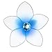 The Butterfly Grove Makena Plumeria Flower Decoration 3D Hanging Mesh Nylon Decor, Hawaiian Blue, Mini, 3