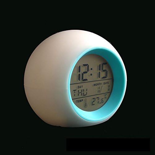 Kaimao Wake Up Light Alarm Clock/Digital Alarm Clock with Nature Sounds for Kids,Smart Snooze, Digital Temerature Display for Adults & Teens